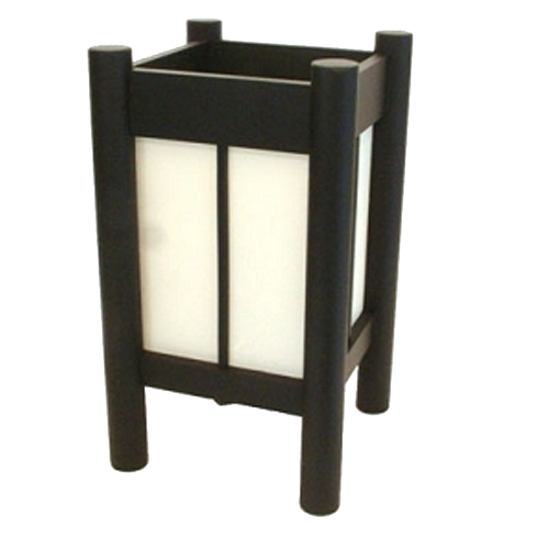 Lampe japonais bois et papier noir